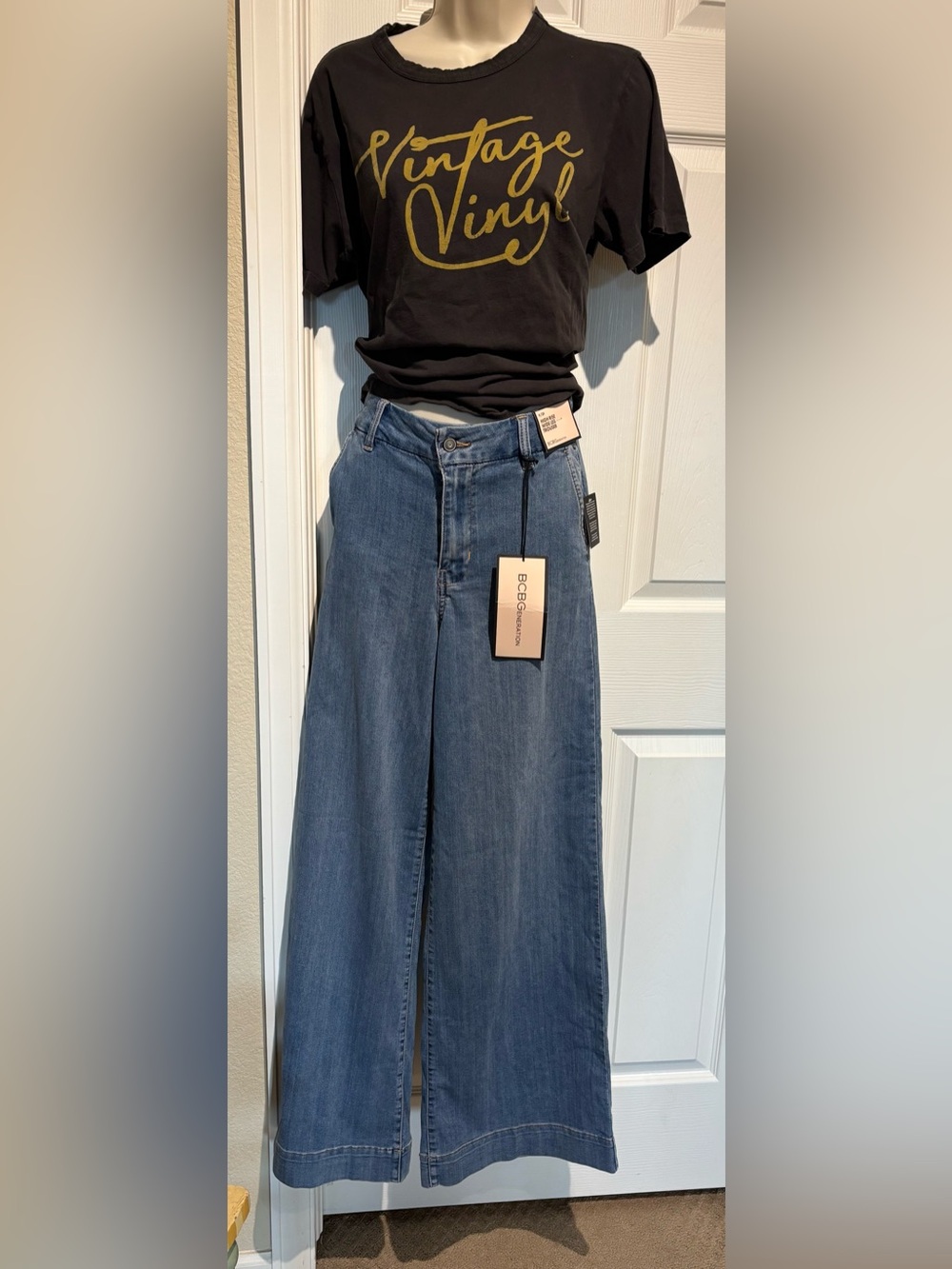 NWT BCBGeneration Wide-Leg Denim Jeans - Blue